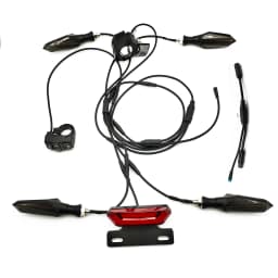 Electric Bicycle Waterproof Cable Light Set Front Rear Flashing Dynamic Turn Signals 24V 36V 48V 52V 60V For BAFANG KUNTENG