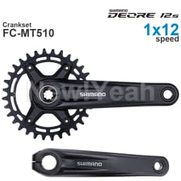 Shimano DEORE M6100 12speed Groupset FC-MT510 CRANKSET and SM-BB52 Bottom Bracket 68/73 mm Shell Width Origin