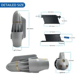 Electric Fin Power Fin Underwater Motor Waterproof Motor Inflatable Paddle Canoe Fishing Boat Underwater Thruster Jet Propeller