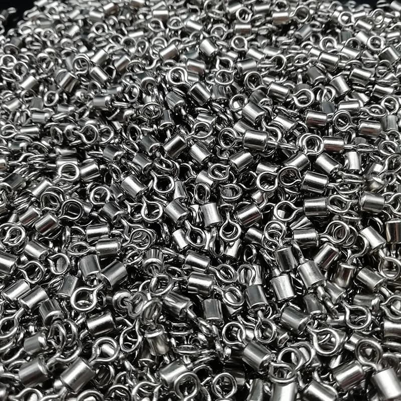 2000pcs Fishing Goods Swivel Bearing Rolling Swivel Connector Lure Link Carbon Steel Fishing Tackle Accessories Fish Tool Pesca