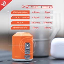 GIGA Pump 4.0 Mini Air Pump For Mattress Outdoor Camping Portable Electric Inflator for Hiking/Air Bed Swimming Ring Vacuum Pump