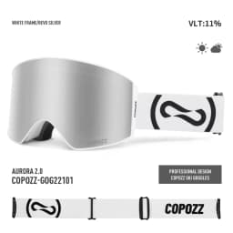 COPOZZ Magnetic Ski Goggles UV400 Protection Anti-Fog Ski Glasses Men Women Quick-Change Lens Snowboard Goggles with Two Options