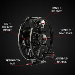 HERCULES Fly Fishing Reel CNC-machined Aluminum Alloy Body for Trout Bass 3/4 5/6 Fly Reels Fishing Tackle