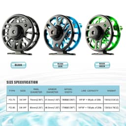 HERCULES Fly Fishing Reel CNC-machined Aluminum Alloy Body for Trout Bass 3/4 5/6 Fly Reels Fishing Tackle