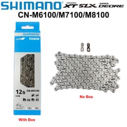 SHIMANO DEORE CN M6100 XT M8100 SLX M7100 DEORE M6100 Chain 12s MTB Bicycle Chain 116L 124L 126L 118/126 Link WITH QUICK LINK