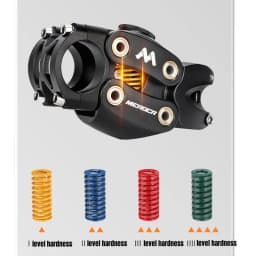 MEROCA MTB Mountain/Road Bike Suspension Stem 90/50MM Off-Road Touring Cycling Gravne Shock Absorbing Riser Four Links Stem Gym