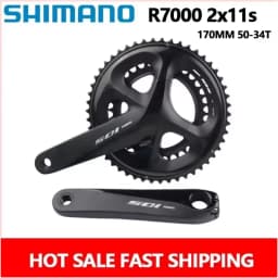 Shimano 105 R7000 Crankset 2x11speed 170MM 50-34T/172.5MM 50-34T Full Chainring Wheel Black 1PCS Road Bicycle Crankset