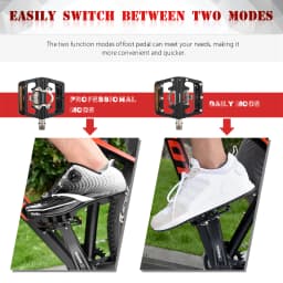 Mountain Bike Clipless Pedals All-Aluminum MTB Clip-On Pedals Luminous Reflectors Lockable Pedals Suitable SHIMANO SPD System