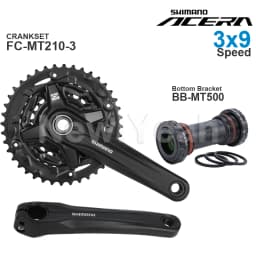 SHIMANO ACERA M3000 3x9 Speed Groupset with FC-MT210-3 CRANKSET and DEORE T6000 BB-MT500 MT501 Bottom Bracket Original Part