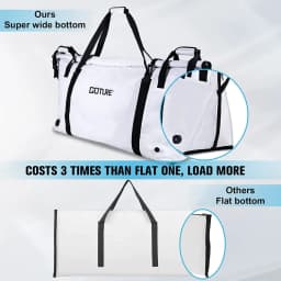 Goture Insulated Fishing Cooler Bag Expended Bottom Waterproof Marine Freezer Bag Portable Fish Transport Bag for Boat Fishing