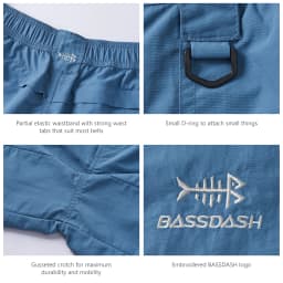 Bassdash Men's 6" Fishing Shorts UPF 50+ Water Resistant Quick Dry Hiking Cargo Shorts with Multi Pocket FS25M