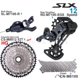 SHIMANO SLX M7100 1x12 Speed Groupset with Shifter Rear Derailleur CN-M6100 Chain Original and Cassette Sprocket 11-50T/52T