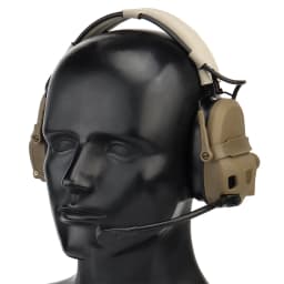 GEN 6 Tactical Headset without Noise-Cancelling Headset with Robotic Arm Mic for Hunting Paintball CS Militar Fast Helmet