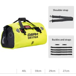 Waterproof Motorcycle Rear Tail Bag Travel Dry Bag OSAH DRYPAK Moto 40/60Liter Motorbike Luggage Backpack Motorcycle Seat Bag