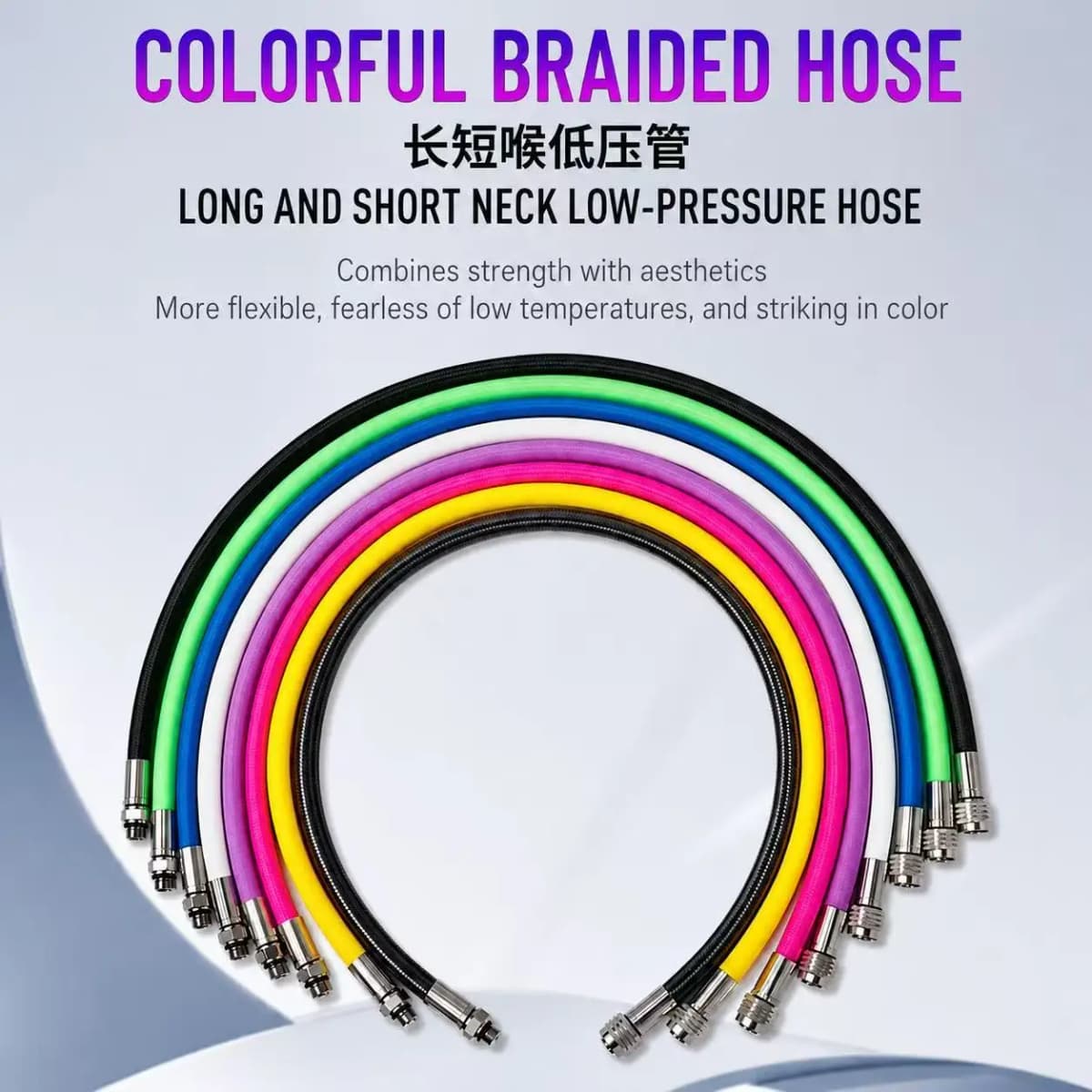 Scuba Diving Dive Low Pressure LP Hoses Backup Regulator Braided Hose Breath 55CM 62CM 75CM 100CM 210CM