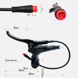 GT0307N MTB Electric Tricycle ATV Left Right Rotor Disc Power Off Hydraulic Double Brake Three Links One Through Two Custom Made