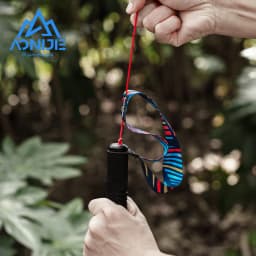 2pcs AONIJIE E4204 Lightweight Folding Trekking Poles Carbon Fiber Walking Stick Drawstring Fixed For Hiking Mountaineering
