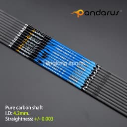12Pcs I.D 4.2mm Archery Carbon Shaft 30in Straightness 0.003 Spine 300/350/400/500/600/700/800/900/1000/1100
