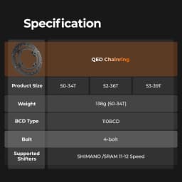 Magene Chainring 110BCD Split Hollow Ultra Light Wheel Power Meter Road Bike Accessory Parts Chainwheel for PES QED Shimano Sram