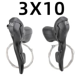 MicroNEW Road Bike Bicycle Shifter 2*10 Speed For 22.2-23.8mm Handlebar 7/8/9 Speed Dual Control Levers
