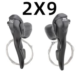 MicroNEW Road Bike Bicycle Shifter 2*10 Speed For 22.2-23.8mm Handlebar 7/8/9 Speed Dual Control Levers