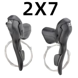 MicroNEW Road Bike Bicycle Shifter 2*10 Speed For 22.2-23.8mm Handlebar 7/8/9 Speed Dual Control Levers