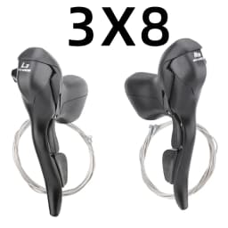 MicroNEW Road Bike Bicycle Shifter 2*10 Speed For 22.2-23.8mm Handlebar 7/8/9 Speed Dual Control Levers