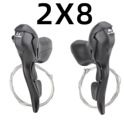 MicroNEW Road Bike Bicycle Shifter 2*10 Speed For 22.2-23.8mm Handlebar 7/8/9 Speed Dual Control Levers