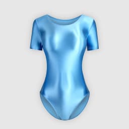 sexy women silky glossy one-piece japanese swimsuit oily tights shapewear Shiny short sleeve bodysuit Men's bathing suits