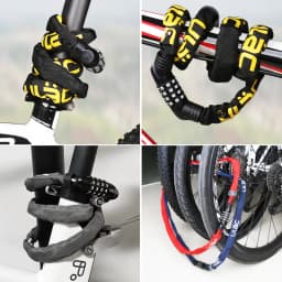 ULAC Bicycle 4 Digit Password Lock 1m/1.2m MTB Road Bike Anti-theft Steel Chain Lock Protable Safety Stable Cycling Padlock