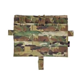 Tactical M4 MOLLE Panel TRI Pouch for AVS JPC2.0 Detachable Front Flap Triple Magazine Pouch Vest Front Panel MC