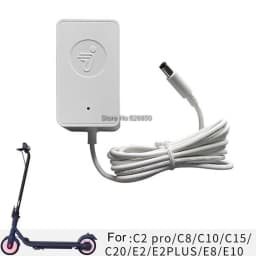 Original Battery Charger For Ninebot C2 Pro C8 C10 C15 C20 E2 Plus E8 E10 Electric Scooter 24.2V-1A Battery Power Adapter Parts