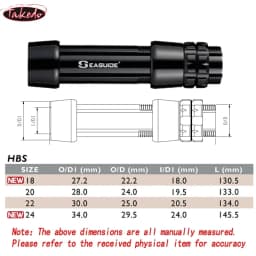 TAKEDO 18# 20# 22# 24# HBS Heavy Spinning Reel Seat Sea Guide All-Aluminum Boat Rod Building Big Game Fishing Rod Accessory