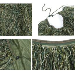 Lightweight Ghillie Poncho Tactical Sniper Ghillie Top for Airsoft Paintball Ghillie Poncho Suit Woodland