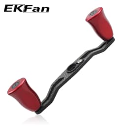 EKfan 120MM Carbon Fiber Fishing Reel Handle Silica Gel Knob Suit For DAI&SHI Baitcasting Reel Fishing Accessory