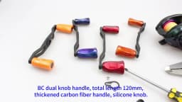 EKfan 120MM Carbon Fiber Fishing Reel Handle Silica Gel Knob Suit For DAI&SHI Baitcasting Reel Fishing Accessory