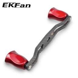 EKfan 120MM Carbon Fiber Fishing Reel Handle Silica Gel Knob Suit For DAI&SHI Baitcasting Reel Fishing Accessory