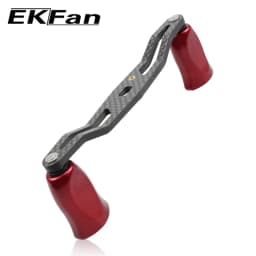 EKfan 120MM Carbon Fiber Fishing Reel Handle Silica Gel Knob Suit For DAI&SHI Baitcasting Reel Fishing Accessory