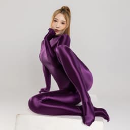 Sexy Silky glossy tights back zipper Wetsuit Yoga Zentai Plus Size cycling Overalls Jumpsuits Cosplay shiny bodysuit shapewear