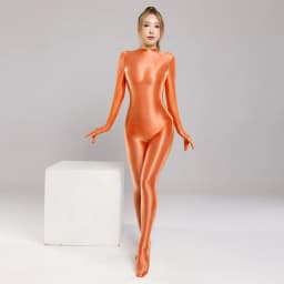 Sexy Silky glossy tights back zipper Wetsuit Yoga Zentai Plus Size cycling Overalls Jumpsuits Cosplay shiny bodysuit shapewear