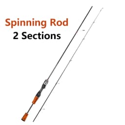 UL,Ultralight Carp Trout Bass Fishing Rod,Solid Carbon Fiber Rod Tips,Spinning,Casting,Stream Lake Lure Fishing Rods,2 Sections