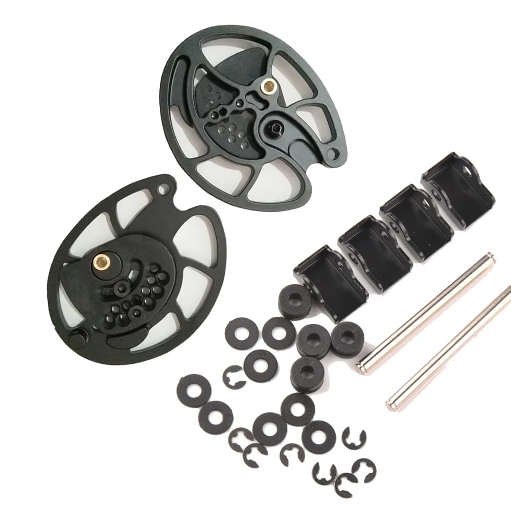 1 Pair 2 pcs Black Compound Bow Pulley for 30-40 LBS Compound Bow Outdoor Hunting Shooting Fishing Target Practice