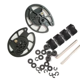 1 Pair 2 pcs Black Compound Bow Pulley for 30-40 LBS Compound Bow Outdoor Hunting Shooting Fishing Target Practice
