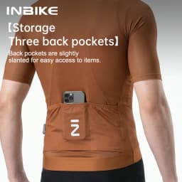 INBIKE Summer Pro Cycling Jersey Men Short Sleeve Road Bike Shirts Slim Fit Full Zipper with Pockets MTB Jersey Bicycle Clothing