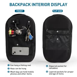 THKFISH Fishing Backpack IPX8 Waterproof Fly Fishing Backpacks Big Capacity Fishing Tackle Storage Packs Outdoor Sport Backpack