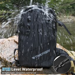 THKFISH Fishing Backpack IPX8 Waterproof Fly Fishing Backpacks Big Capacity Fishing Tackle Storage Packs Outdoor Sport Backpack