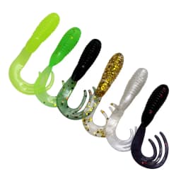 20pcs Fishing Lures 40mm/50mm/65mm 0.7g/1.6g/2.8g Wobblers Carp Fishing Soft Bait Swimbait Tail Grub Lures Silicone Artificial