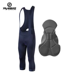 Ykywbike Men's Cycling Bib Shorts 3/4 Men 6 Hours Ride Padded Shorts Pro Road Bicycle Tights Pants Mtb Bib Bike Short