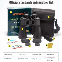 Borwolf 10-380X100 High Magnification Long Range Zoom 10-60 Times Hunting Telescope Binoculars HD Professiona Zoom