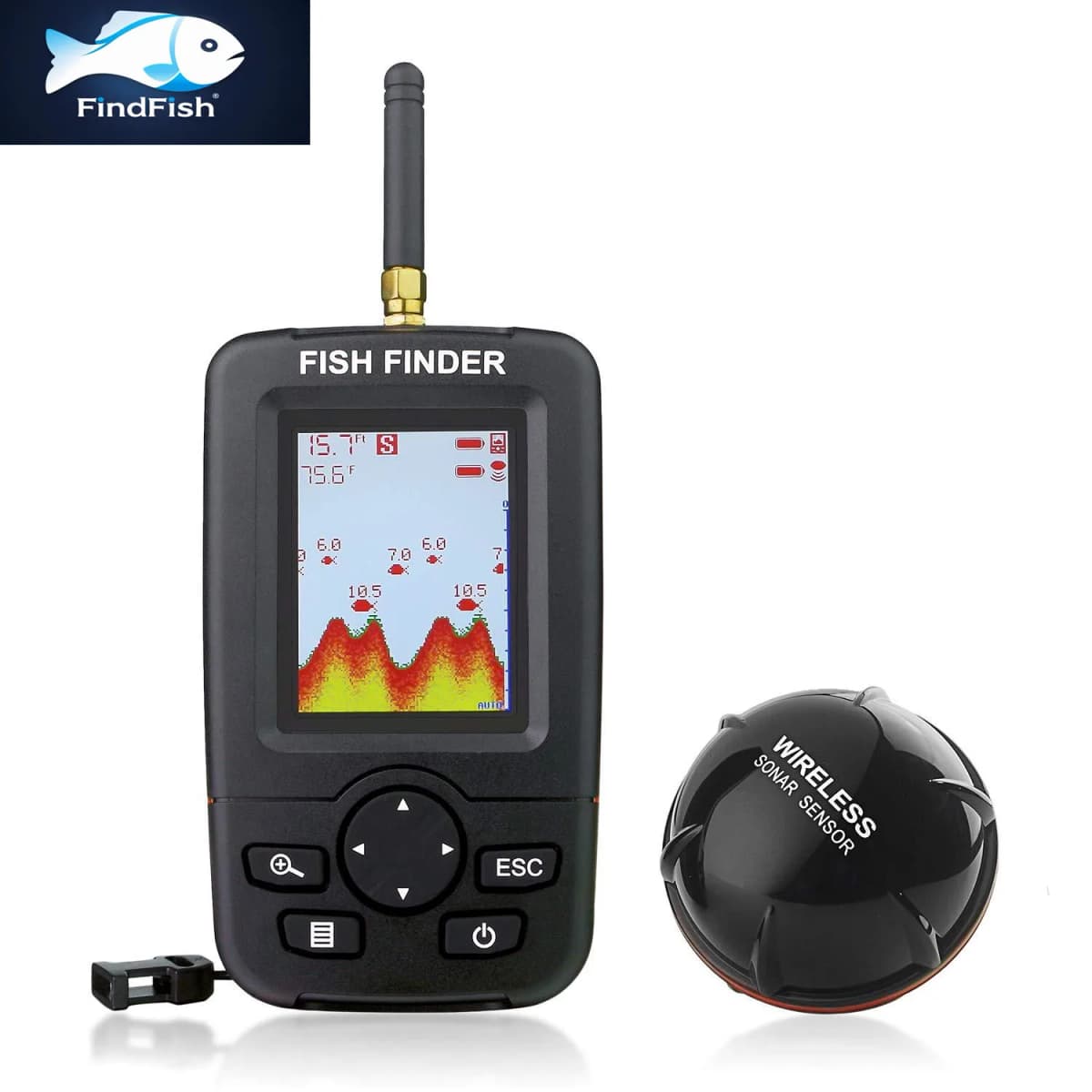 100M Portable Sonar Fish Finders Fishing lure Echo Sounder Fishing Finder Alarm Transducer Lake Sea Fishing